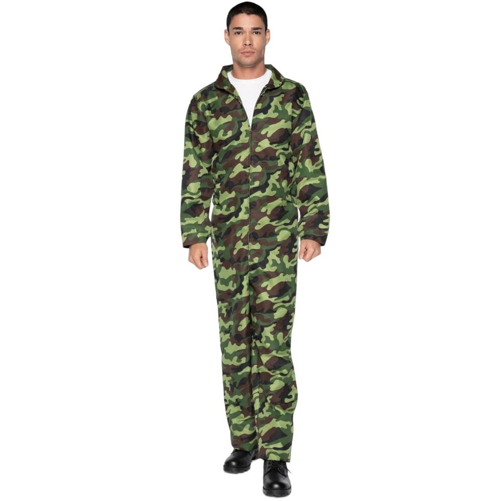 Leg Avenue 86939 Men's Camo Coveralls Jumpsuit Military Costume